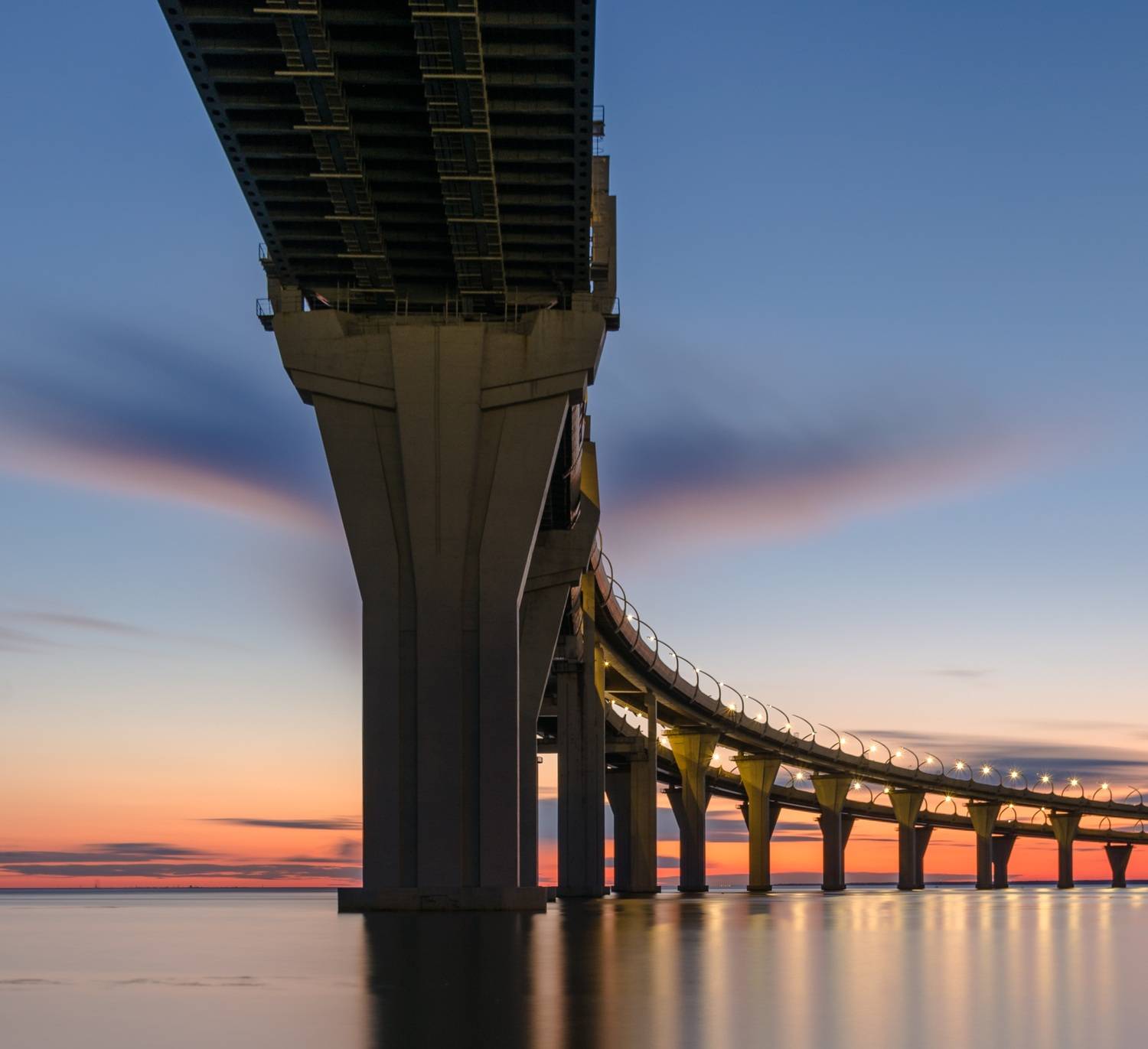 залив, город, bridge, city, sunset, bay, петербург, пейзаж, landscape, финский залив, зсд, канонерка, канонерский остров, Alexey S