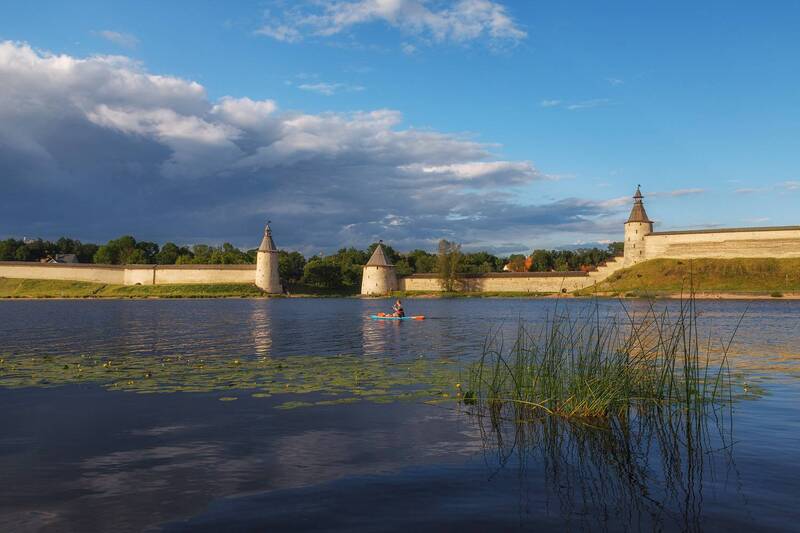 лето, природа, небо, река Лето... На Великой.... фото превью
