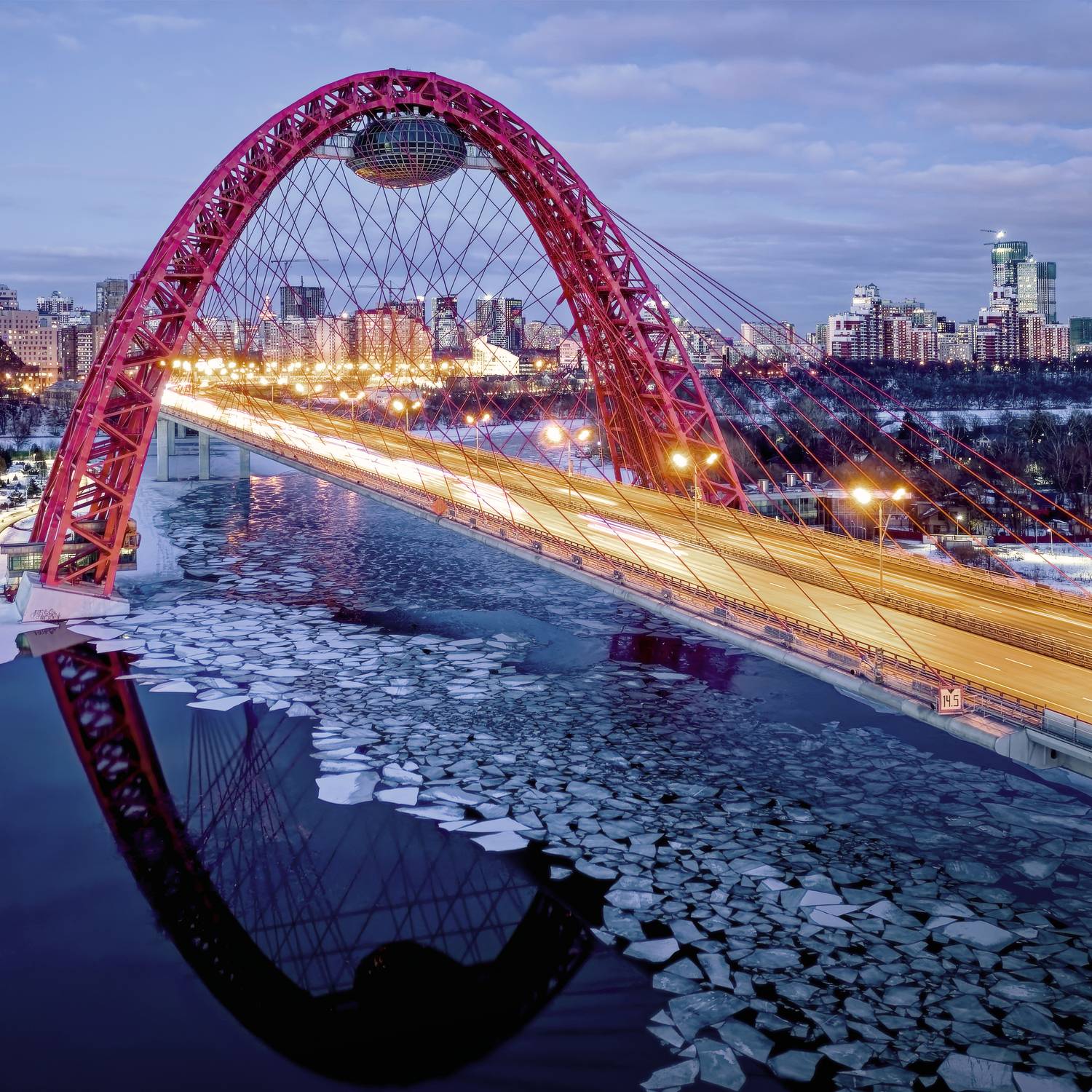 москва, река москва, мост, живописный мост, ледоход, москва красивая, вечерняя москва, Игорь Юркин