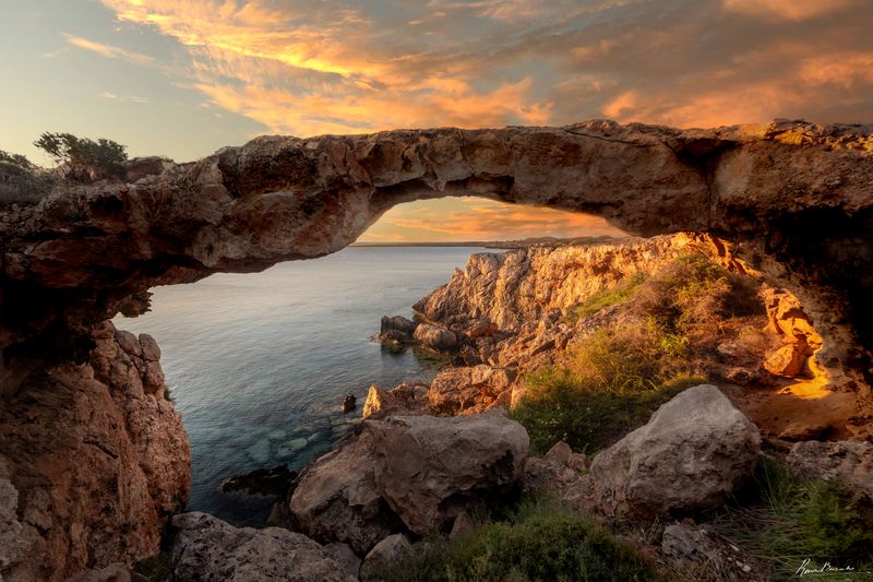 cyprus, sea arch, landscape, stone arch Crow\'s Arch, Paralimni, Cyprus фото превью