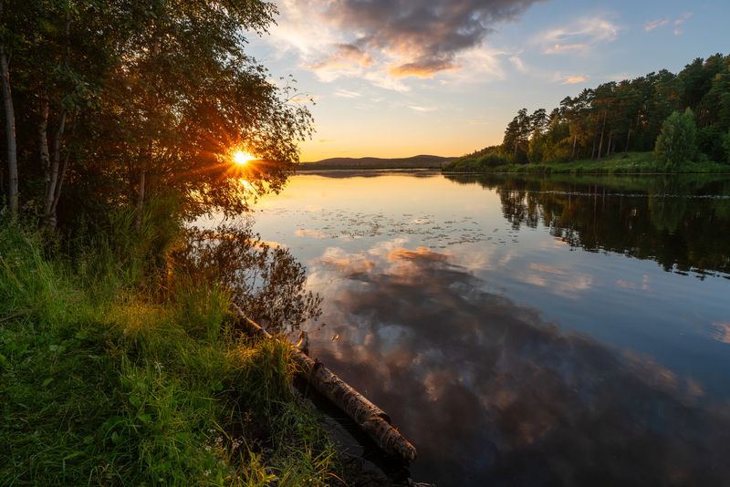 екатеринбург, исеть, урал Провожая день у реки Исеть фото превью