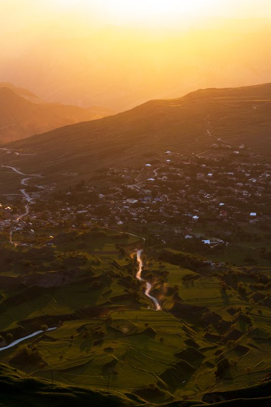 Закат в горном Дагестане фото превью