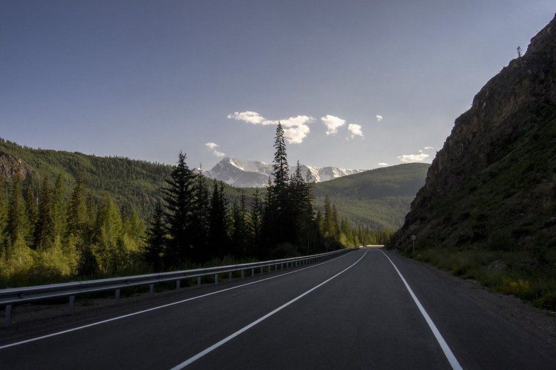Алтай, Горный пейзаж, Дорога, Облака, Пейзаж Чуйский тракт фото превью