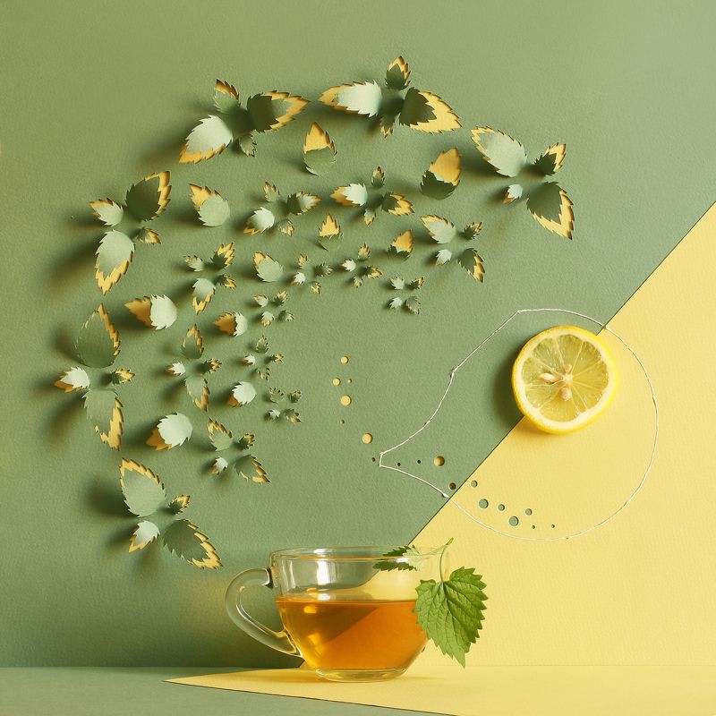 Чай с мятой и лимоном фото превью