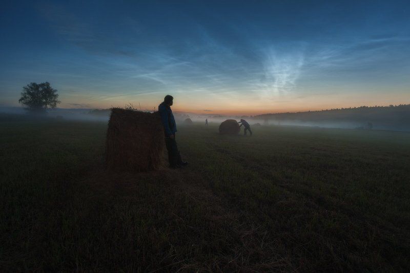 серебристые облака, белые ночи, июнь, спасс косицы, деревня Наблюдатель фото превью