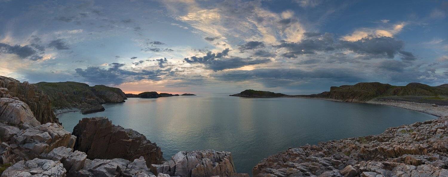 Кольский полуостров, закат, Баренцево море, Васильев Алексей