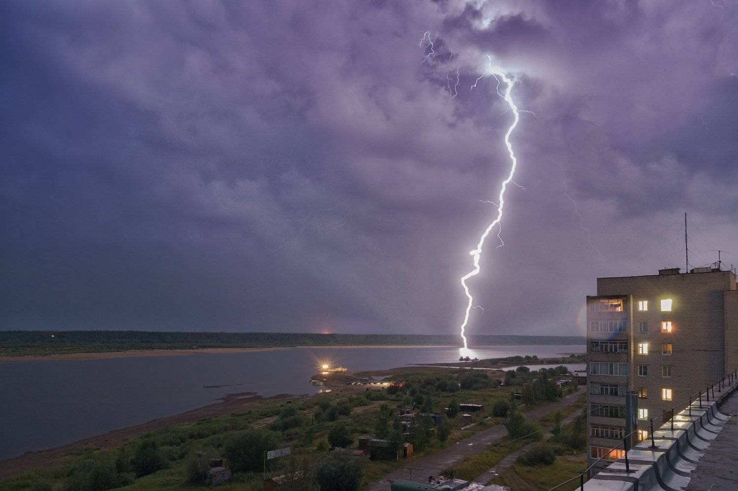 Гроза, Коми, Молния, Печора, Игорь Подобаев