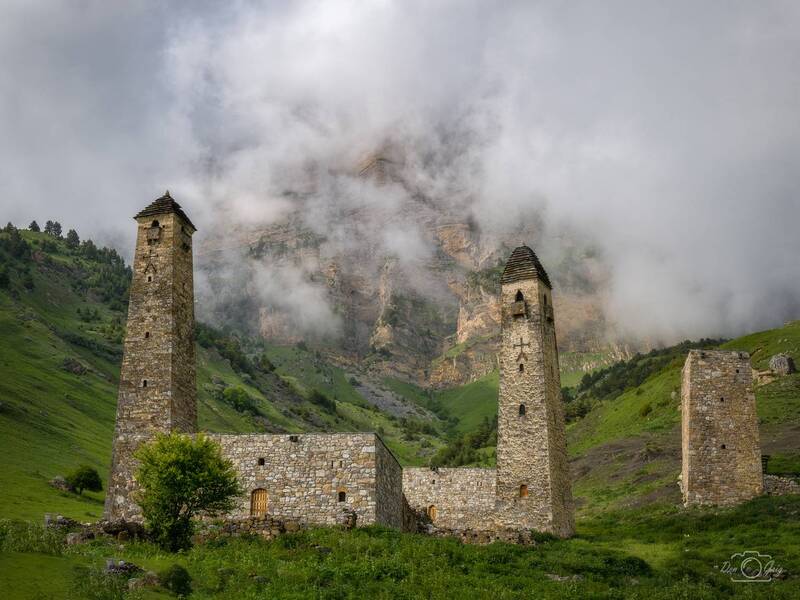 ингушетия, ний, башни Башни у края облаков фото превью