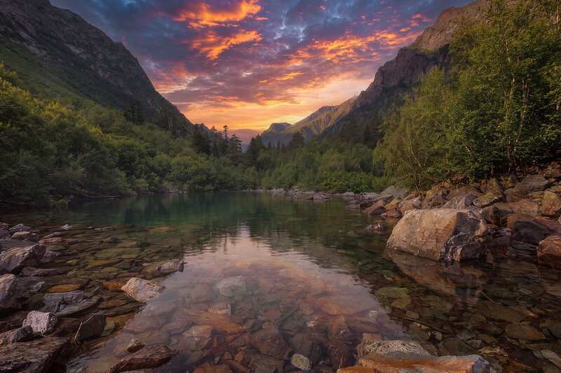 Вечер в Домбае фото превью