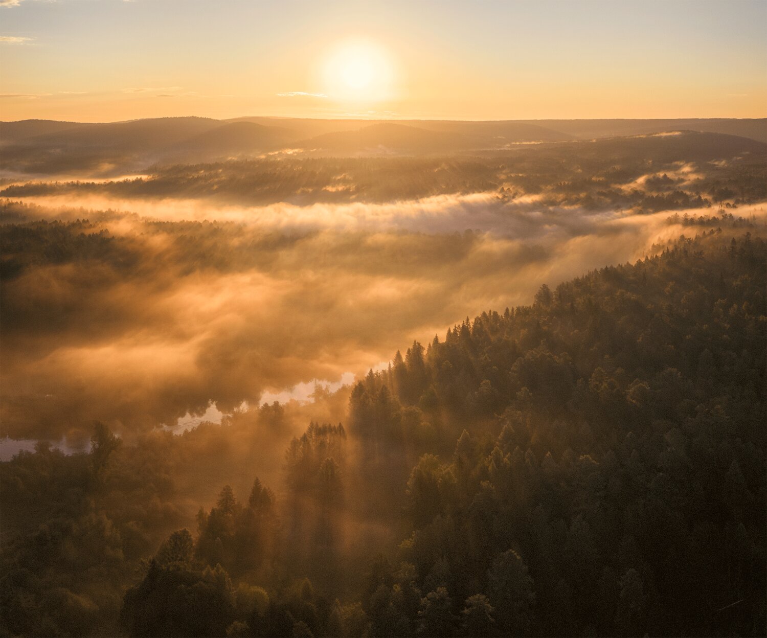 оленьи ручьи, утро, пейзаж, рассвет, туман, Кузнецов Кирилл