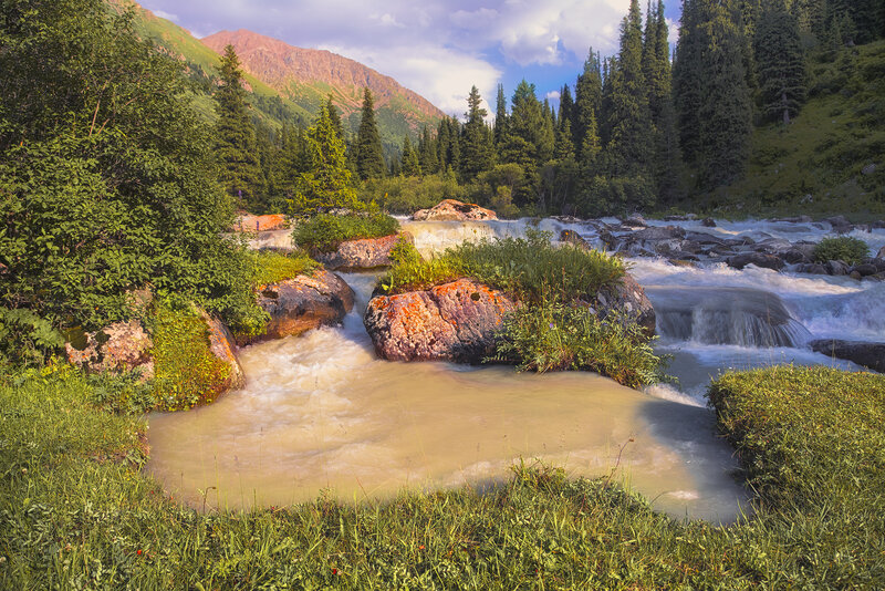 кыргызстан Летний вечер фото превью