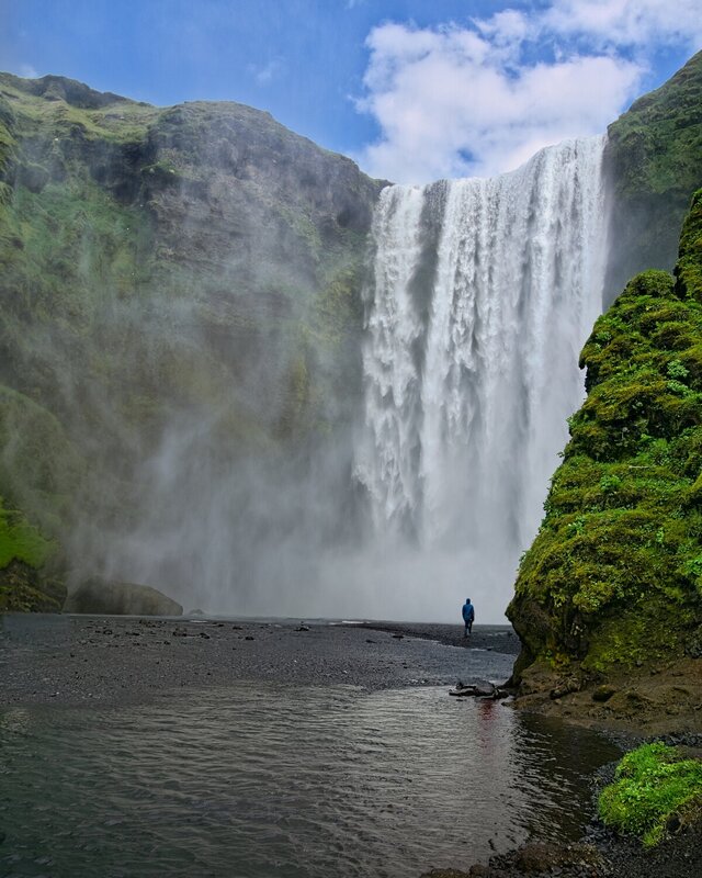 island, водопад, исландия  фото превью