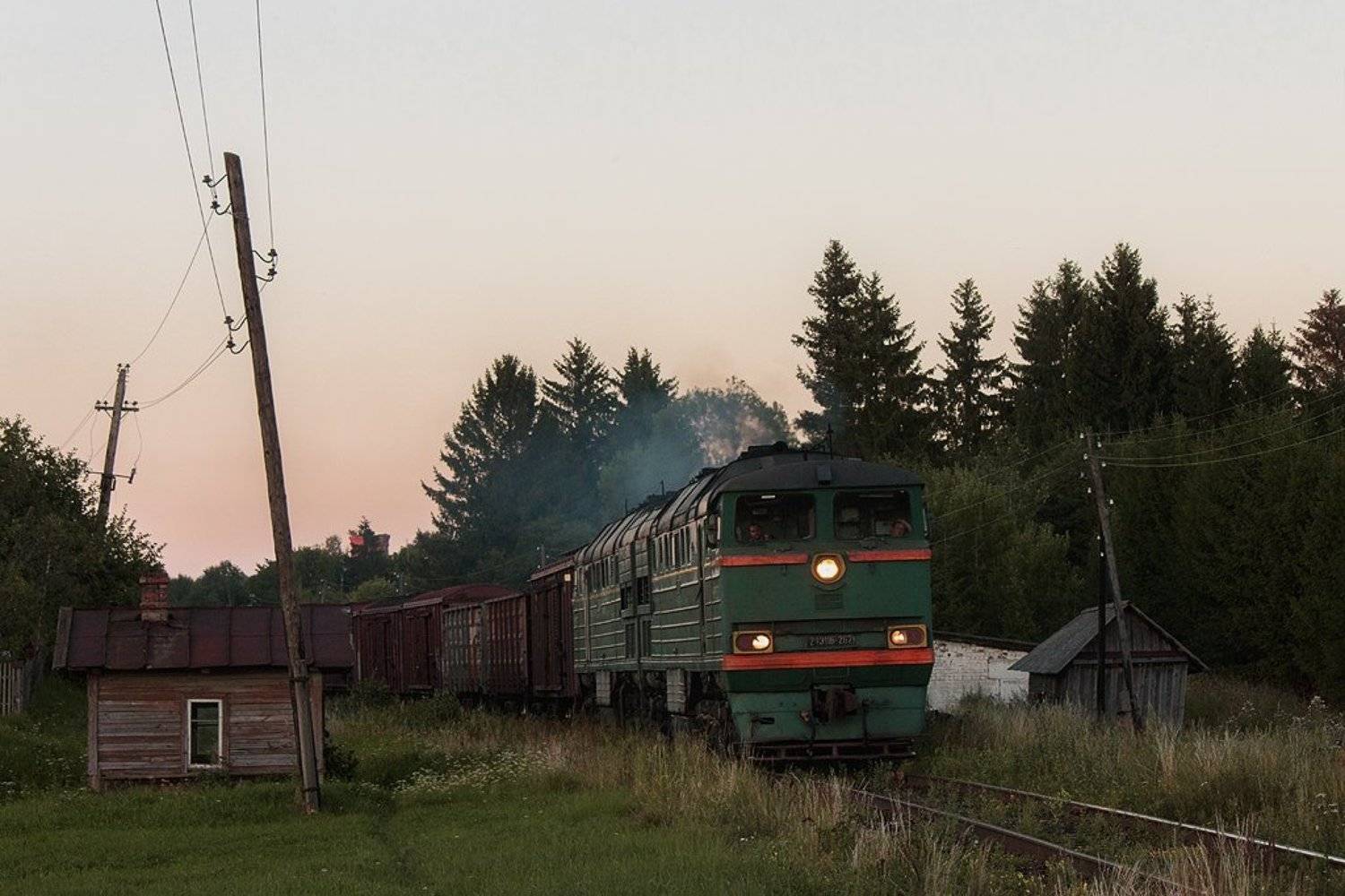 поезд, железная дорога, скворцово, торопец, тверская область, тепловоз, 2тэ116, бологое-полоцкая, Денис Доронин