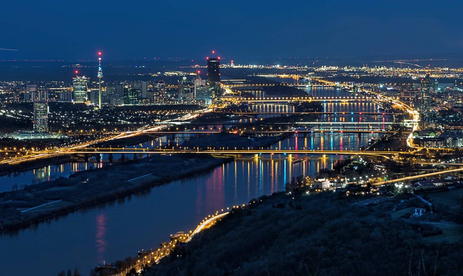 город, пейзаж, ночной город, вена, австрия, Сергей Кичук