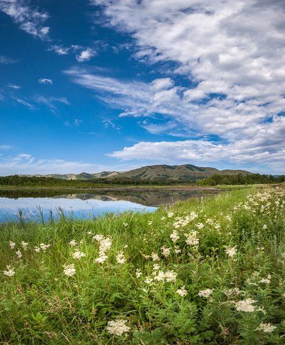 Летняя зарисовка с видом на хребет Нурали