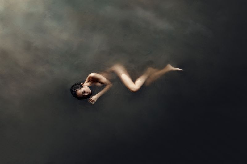 nu, girls, women, lake, На небе фото превью