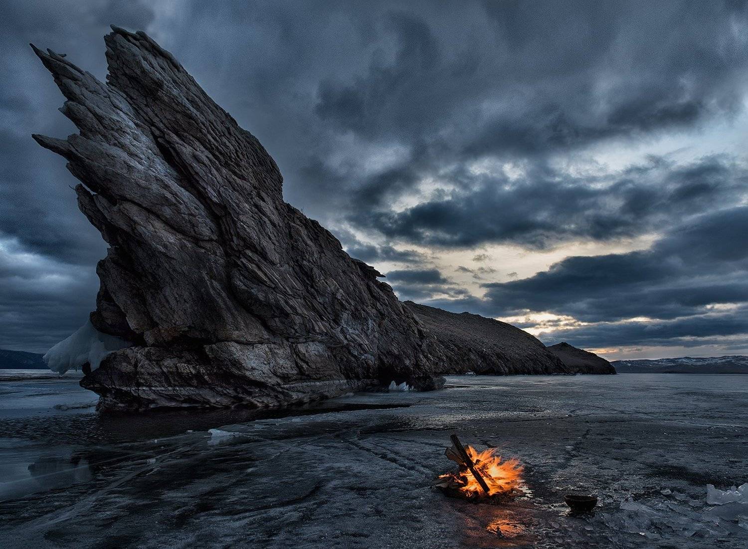 Baikal, Fire, Ice, Lake, Landscape, Ogoi, Rock, Scenic, Sunrise, Wild nature, Winter, Alex Mimo