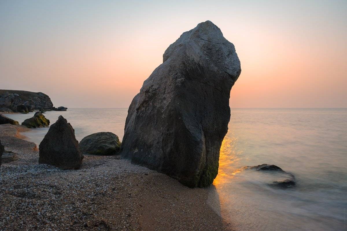 Генеральские пляжи, Закат, Крым, Лето, Море, Олег Логунов