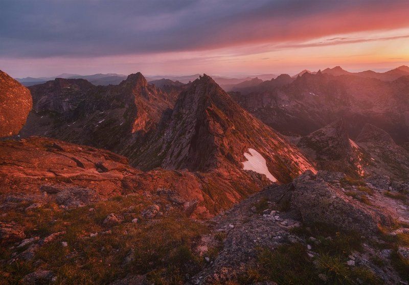 ергаки, птица Рассвет на перевале Птица фото превью