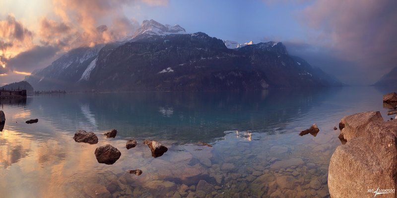швейцария,бриенц,swiss Утро на Бриенцском озере фото превью
