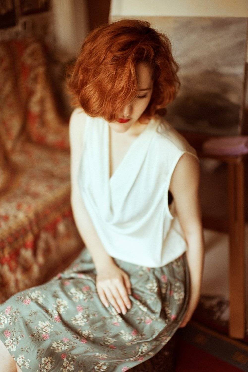 portrait, iranian, model, moody, emotional, face, retouching, window light, natural, beauty, pretty, room, artist,, mohammad hossein