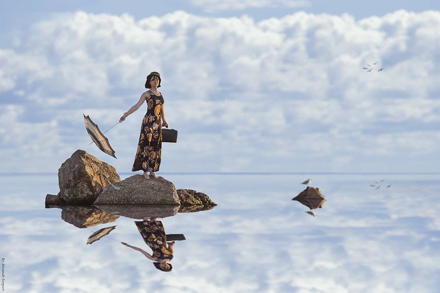 арт, девушка, мэри поппинс, фото-арт, Александр Сергеев