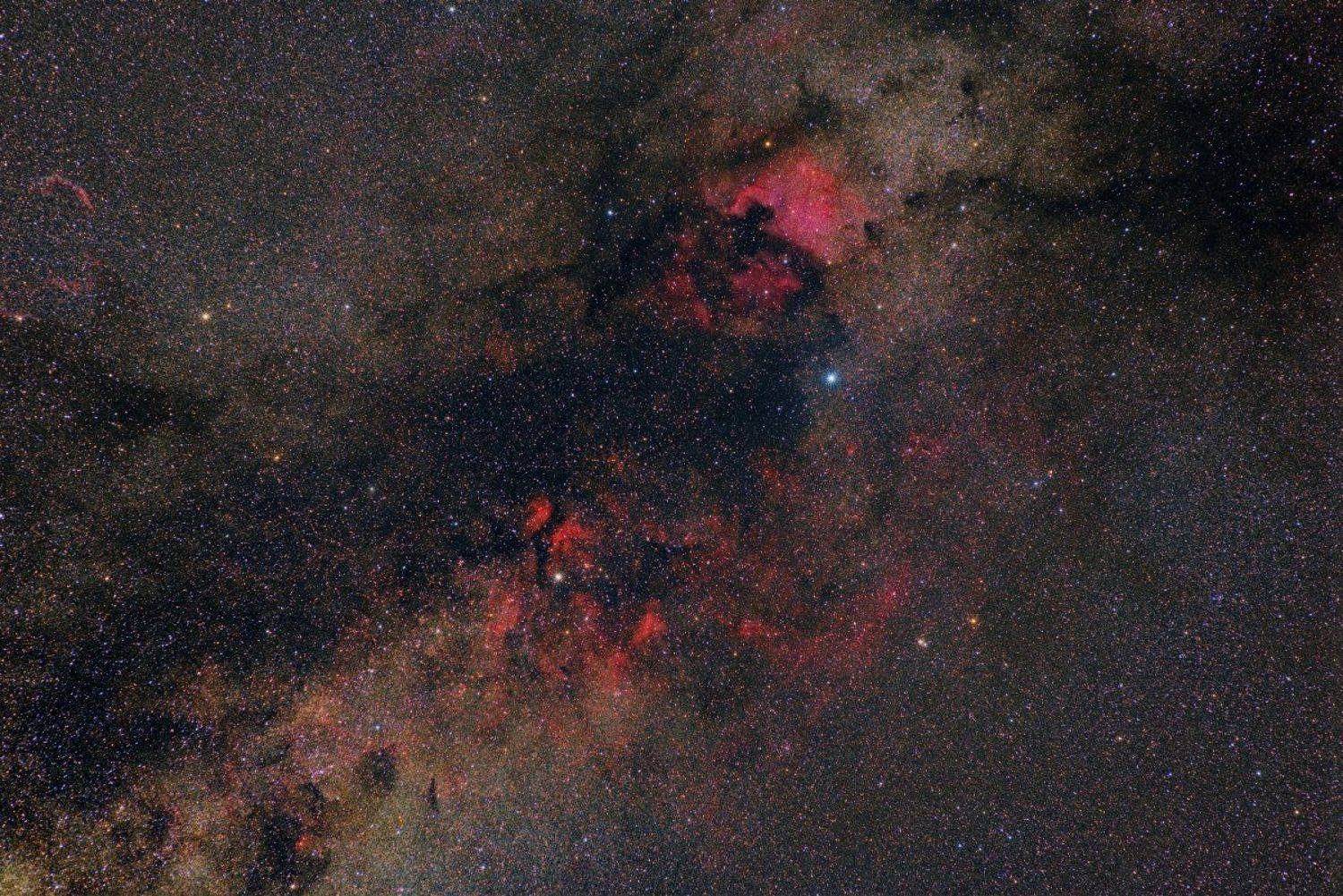 водородные туманности, денеб, млечный путь, подмосковье, созвездие лебедь, Борис Богданов