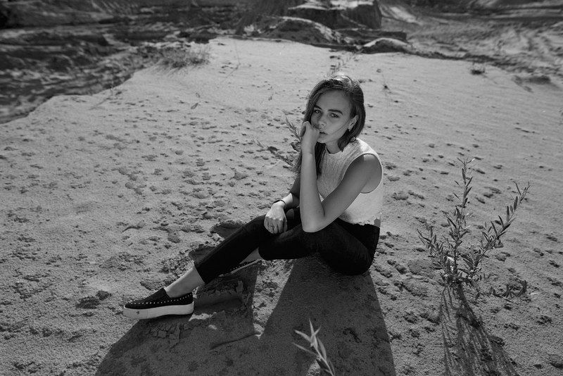 песок, ветер, карьер Ангелина фото превью