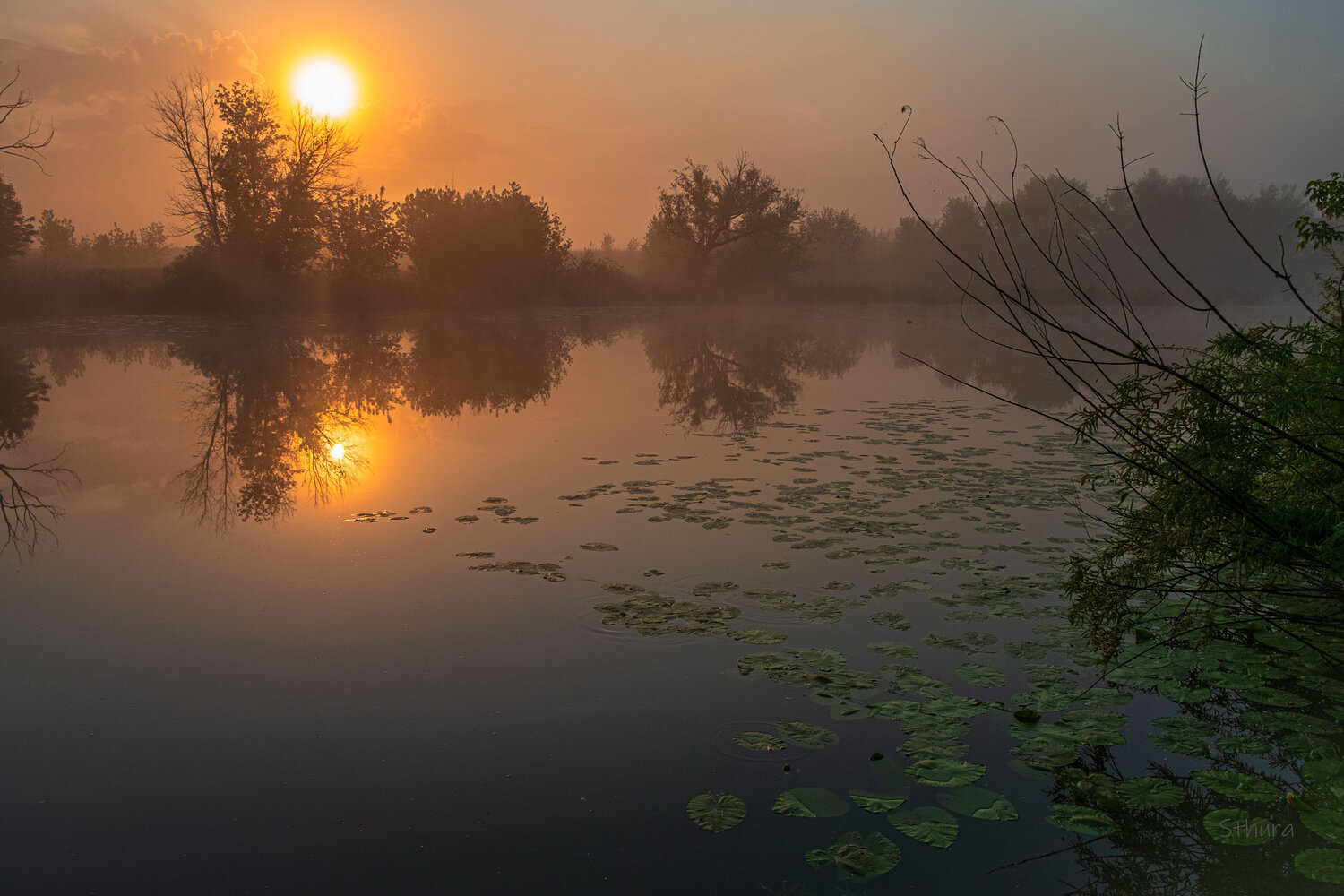 весна, озеро, рассвет, природа, пейзаж, Александр Строков