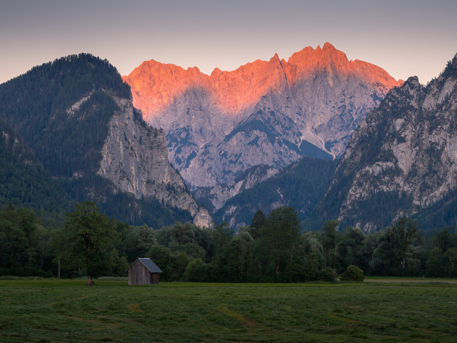 alps, austria, sunset, last light, golden light, mountains, ridge, range, Slavom&iacute;r Gajdo&scaron;