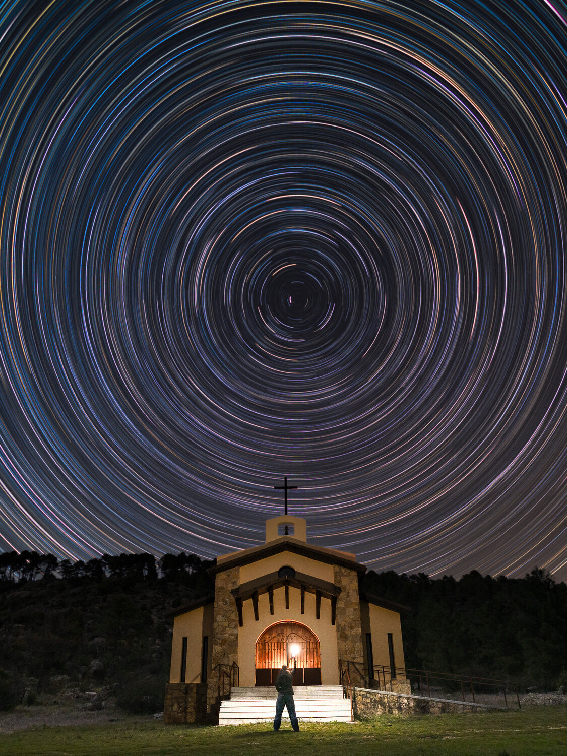 Startrail en la Hermita. Автор: Ana Laura Hassan estrellas, startrail, circumpolar, hermita, Ana Laura Hassan