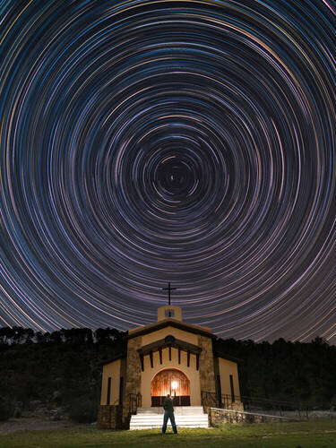 Startrail en la Hermita