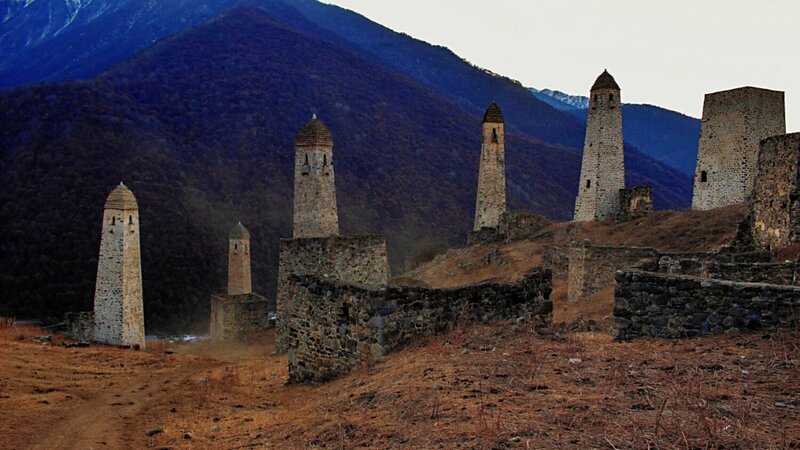 горы, башни, ингушетии Башенный комплекс Эрзи. фото превью