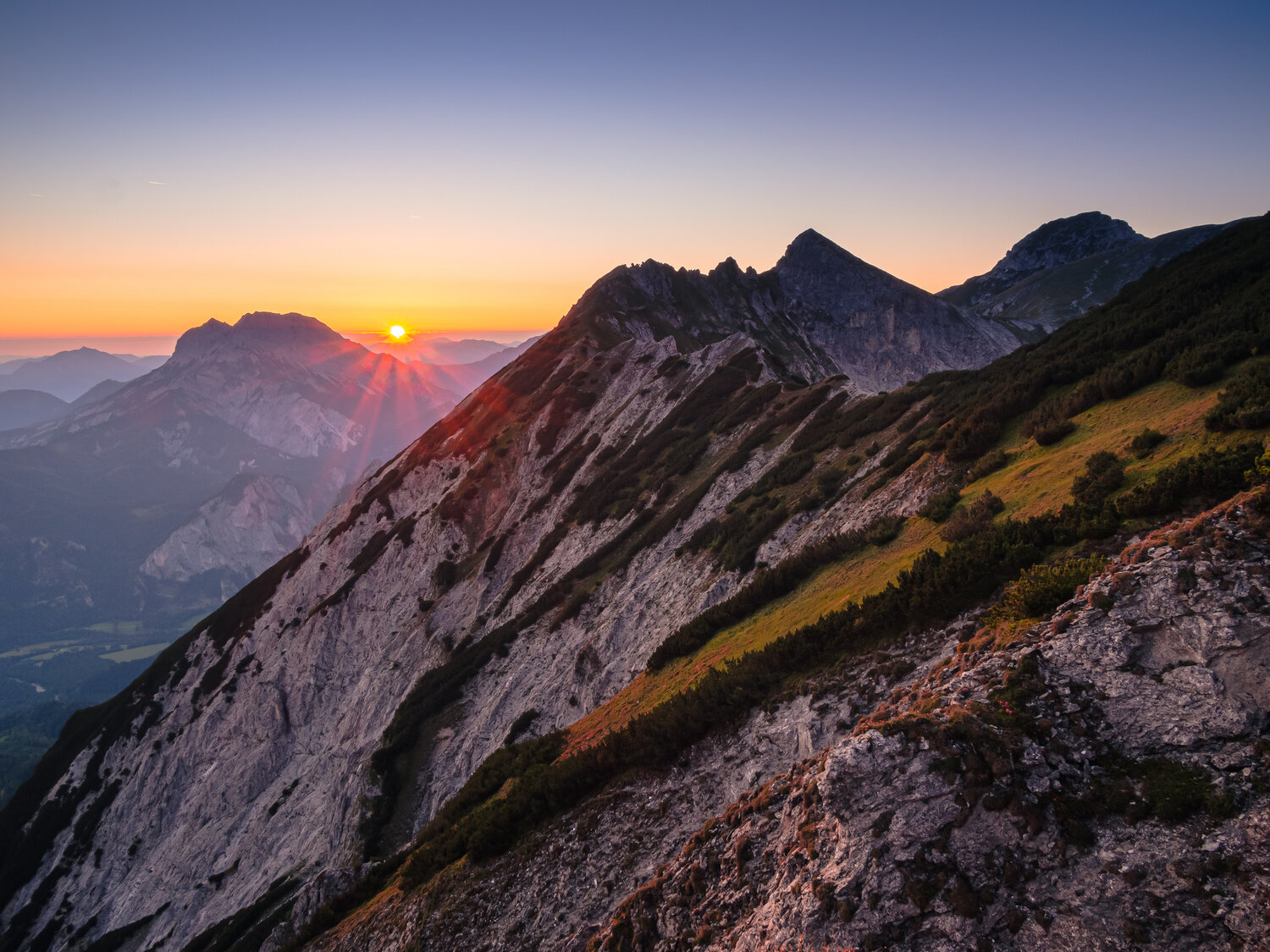 austria, alps, alpscape, sunrise, sun, gesause, mountains, Slavom&iacute;r Gajdo&scaron;