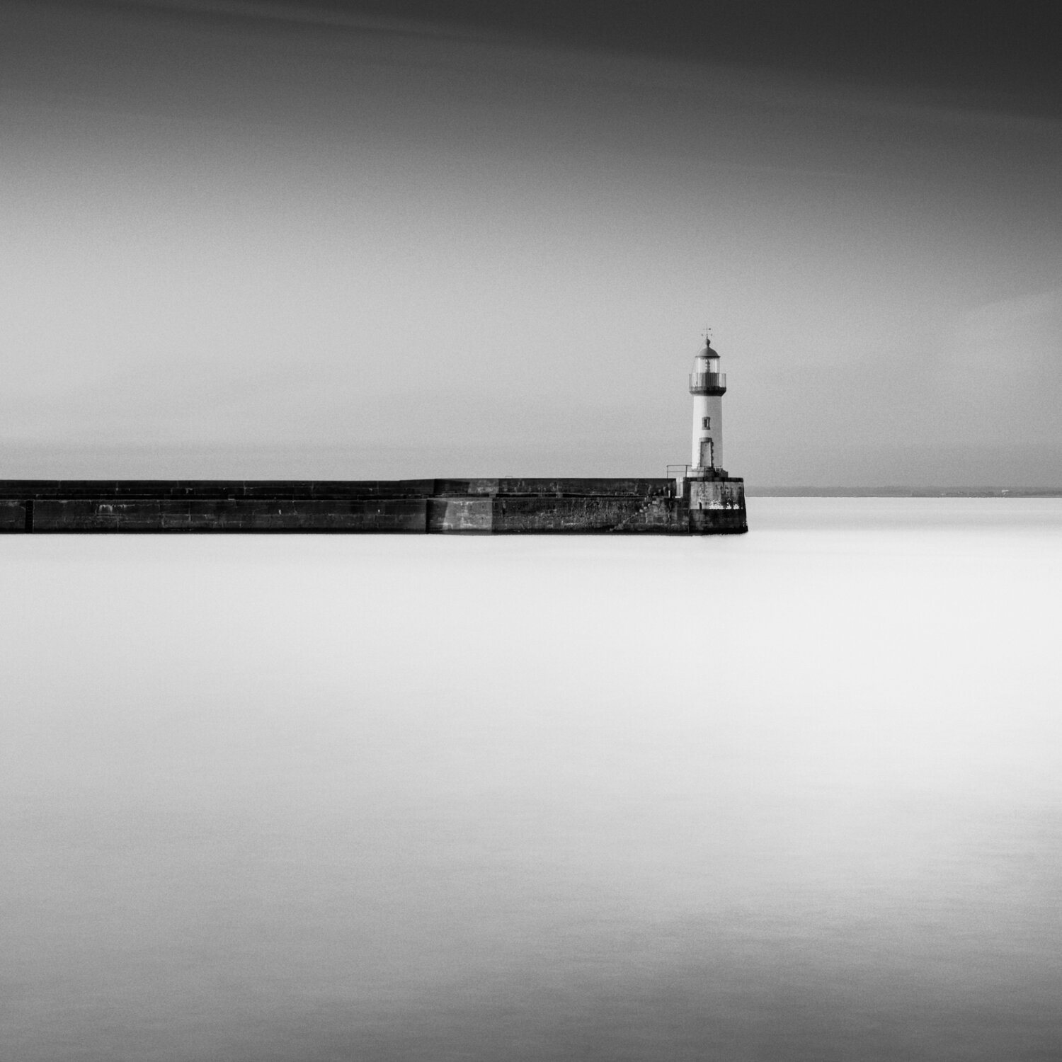 sea, square, long exposure, minimalism, fine art, seascape, harbour, blacl and white, water, av peteghium