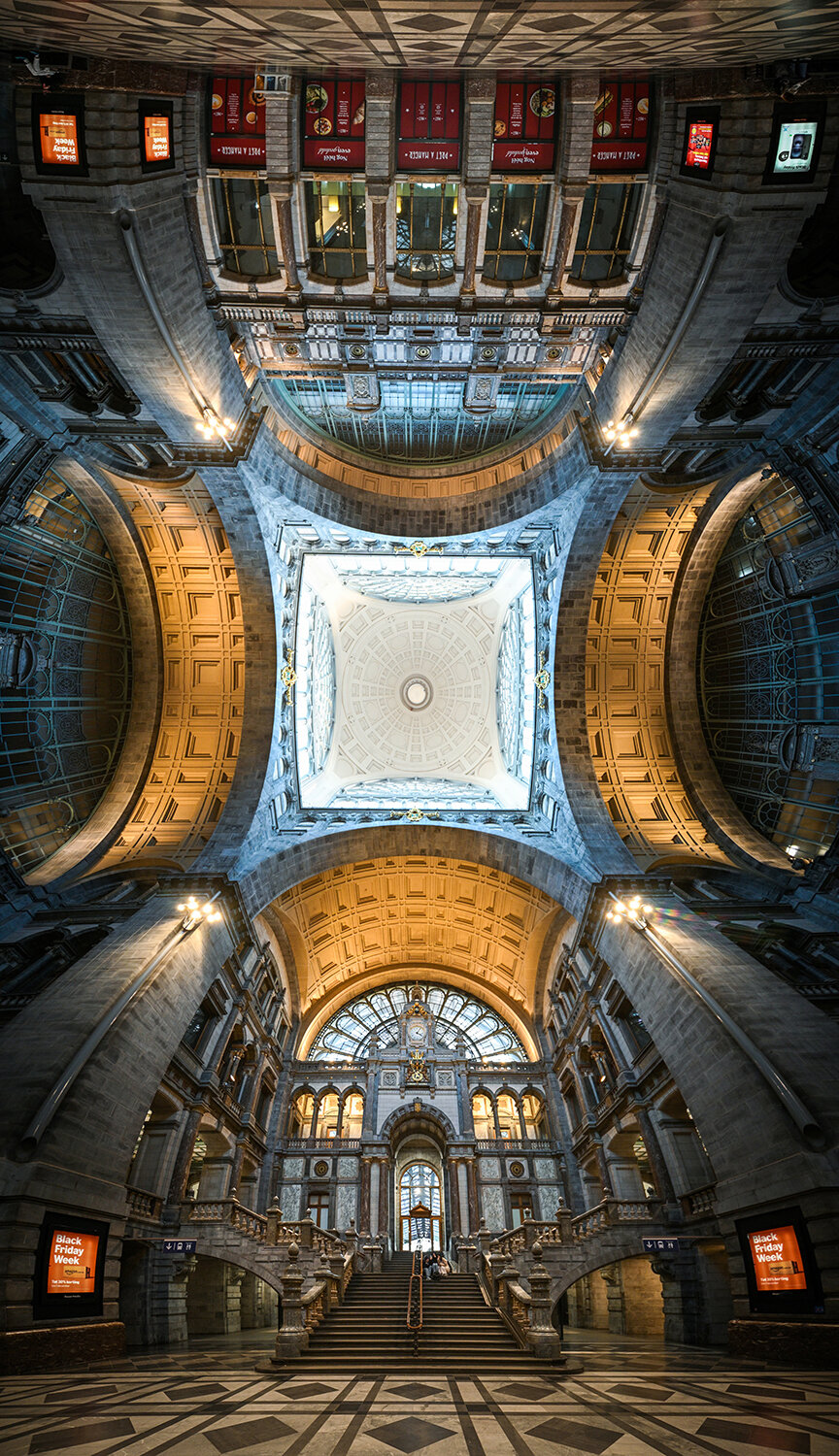 panorama, architecture, antwerpen, railway station, nikon, laowa, belgium, city, Стоян Великов