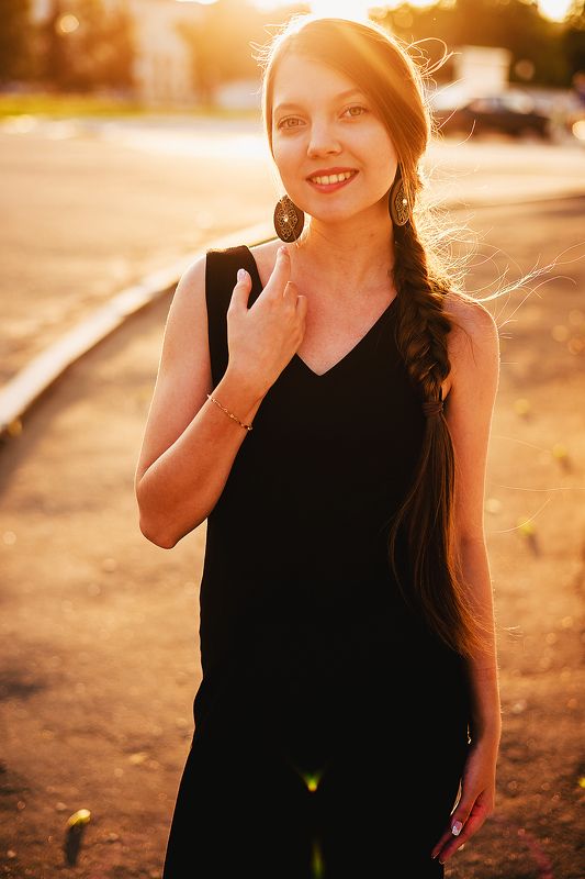 girl sunset beautiful love shine sunshine Sun Elina фото превью