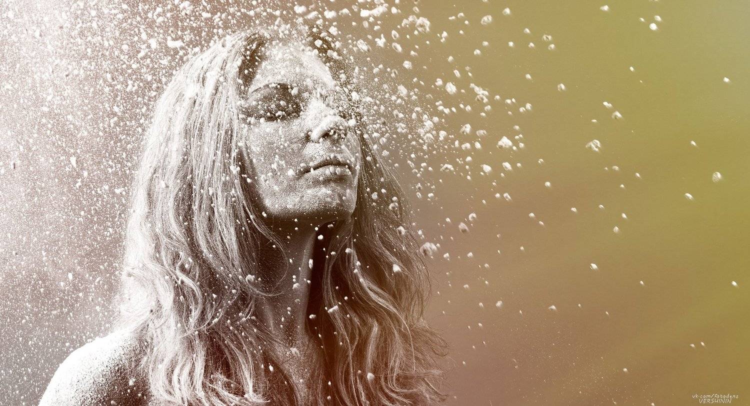 метель, буря, снег, балет, девушка в снегу, холод, Денис Вершинин