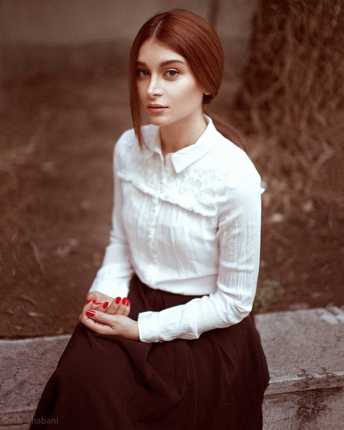 portrait, iranian, girl, red, lady, natural, lighting, retouching, face,, mohammad hossein
