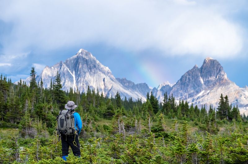 canada, alberta, jasper, rainbow, mountains, tonquin За радугой фото превью
