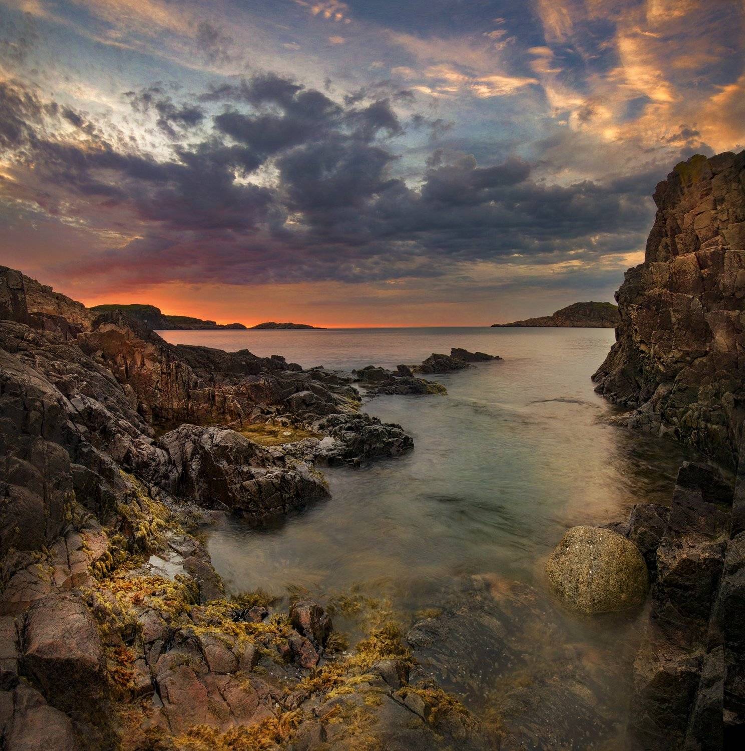 Дальние зеленца, закат, sunset?Dal'niye Zelentsy, Кольский полуостров, Анастасия Малых