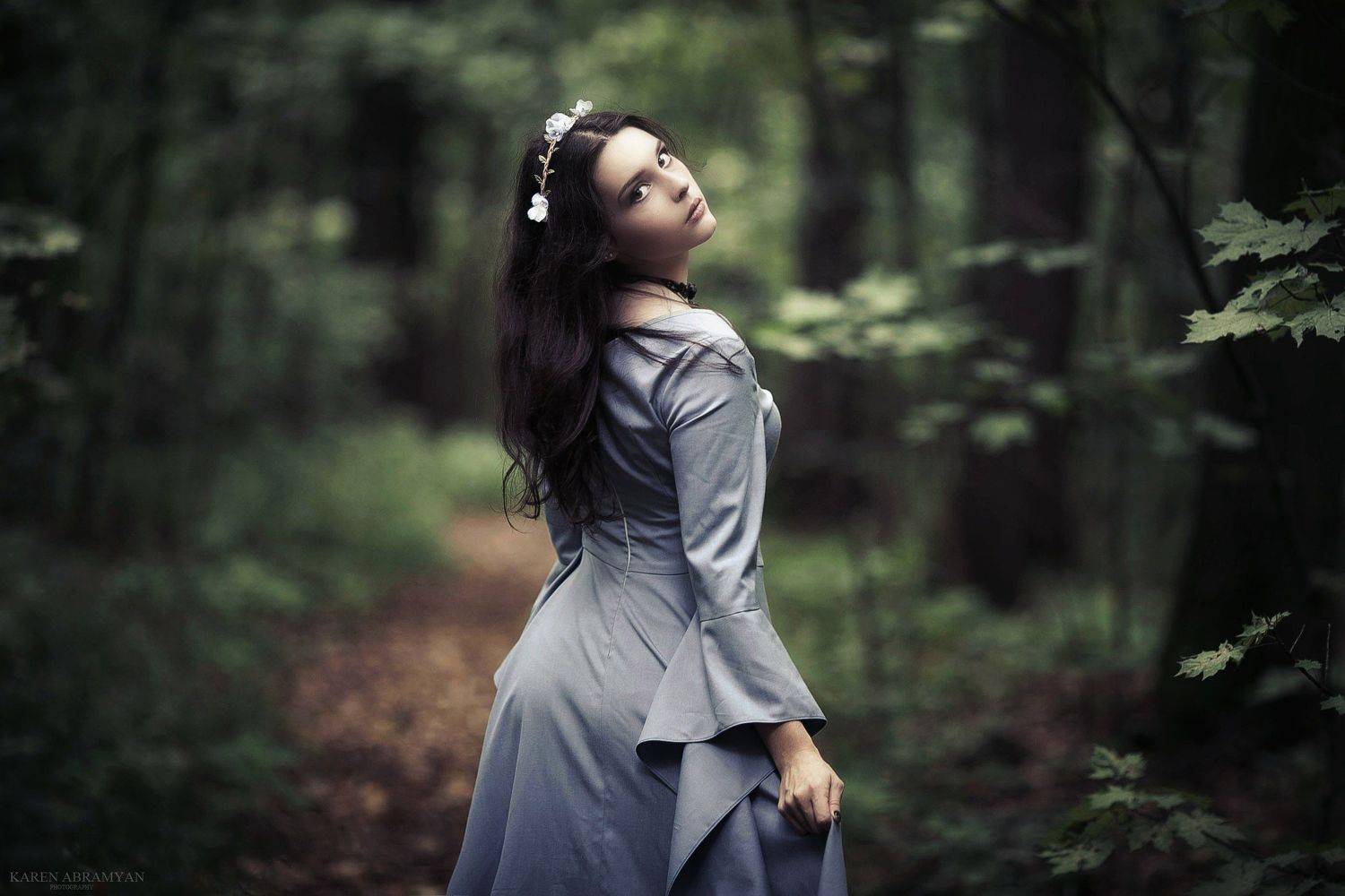 karen abramyan,fashion,art,portrait,girl.forest, Abramyan Karen