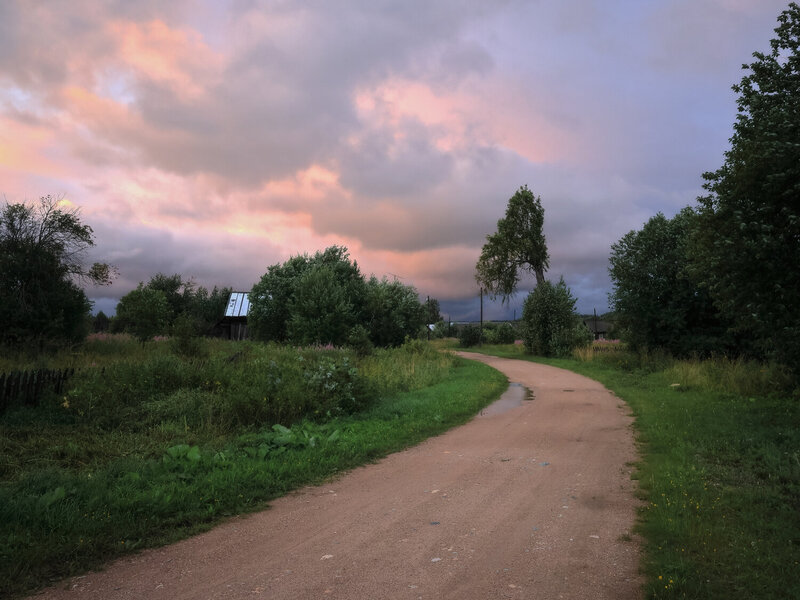 пейзаж, вечер, деревня, лето, север Вечер после грозы... фото превью