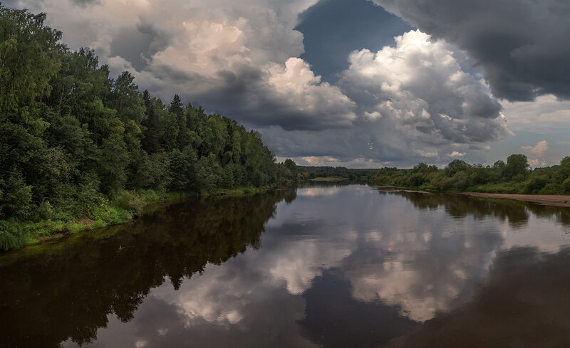 речка, река, мост, мостик, подвесной Про мостик над речкой. фото превью