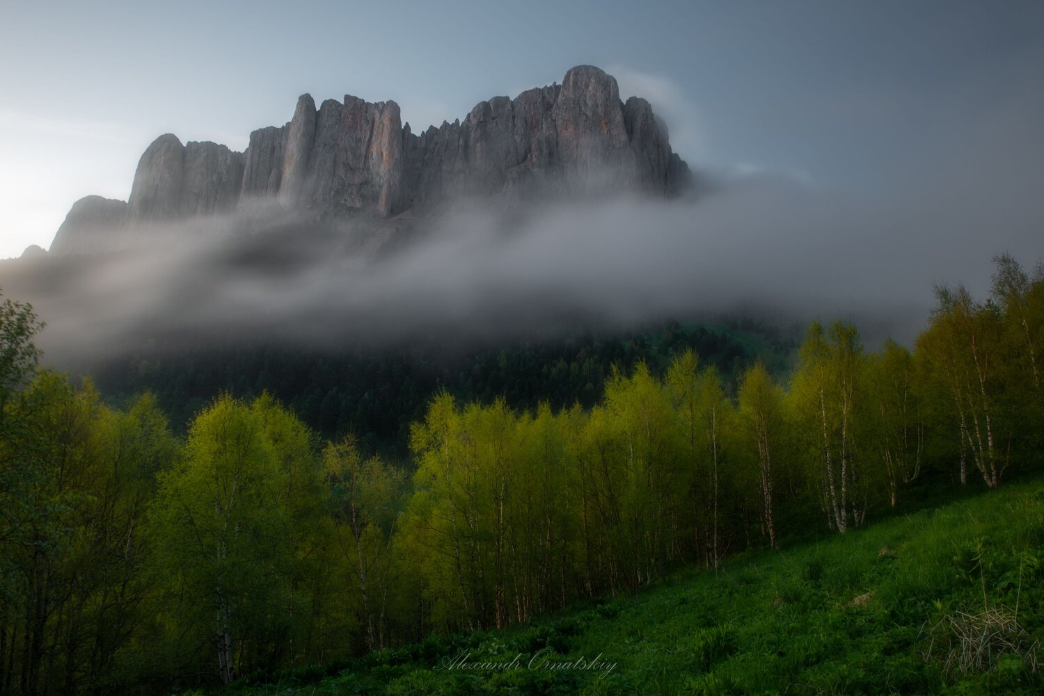 горы, тхач, закат, природа, Alexander Ornatskiy