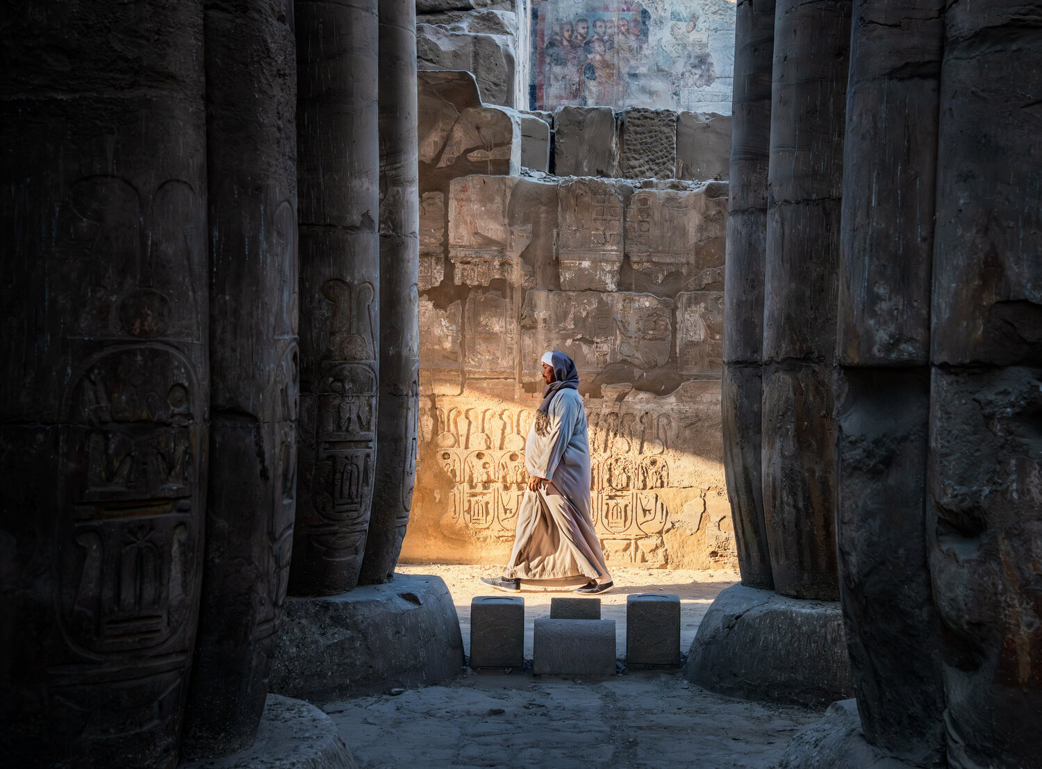 египет, луксор, руины, улицы, колоны, храм, человек, африка, улица, egypt, luxor, temple, street, africa, Эрнест Вахеди