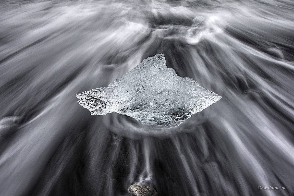 Iceland, J&ouml;kuls&aacute;rl&oacute;n, ice, long exposure, beach, black, Piotr Debek
