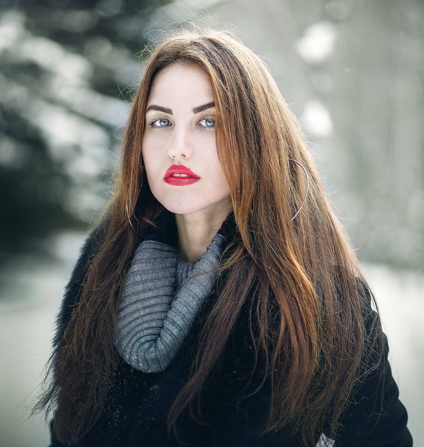 Портрет NIKON Анжелика Зима Парк, Автономов Дмитрий