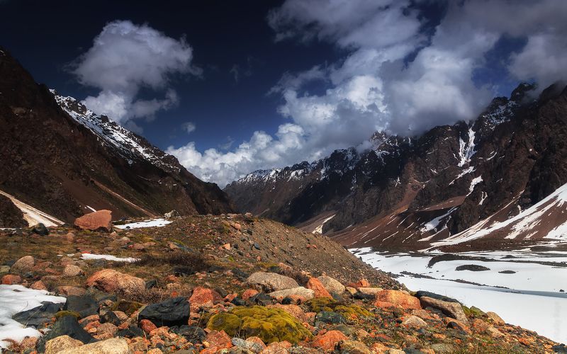казахстан, алматы, талгар, горы Спуск в Средний Талгар фото превью