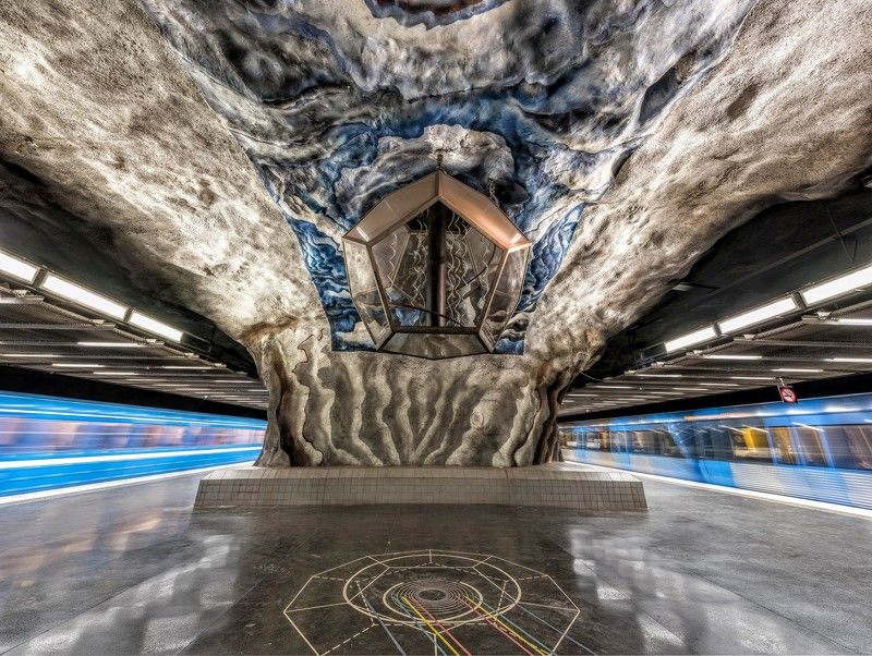 арихтектура, метро, стокгольм Искусство в метро Стокгольма 3.  фото превью